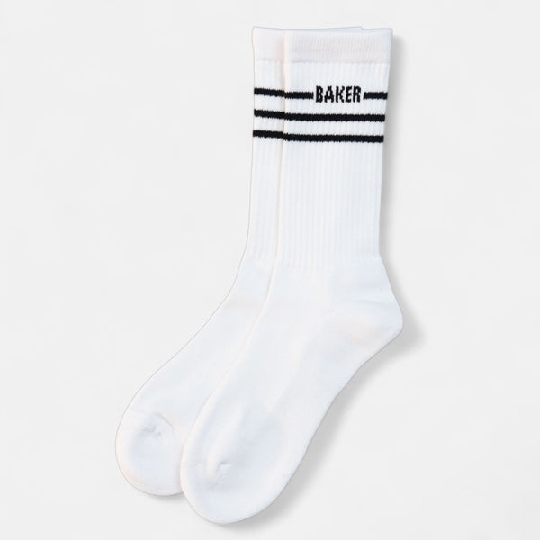 Mini Stripe Socks White