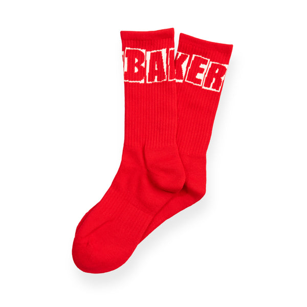 Brand Logo Red Socks